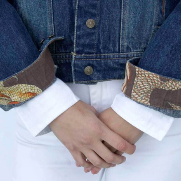 Dizzy Lizzie NWT Denim Jacket with Dragon - Picture 2 of 5